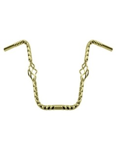 Cage Twisted Hexagon Twisted Handlebar 16 25.4mm Gold.
